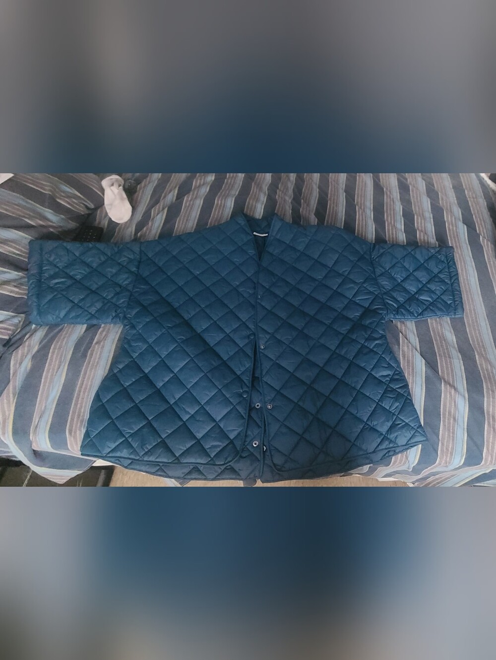 Joan Rivers Quilted Dark Blue Jacket